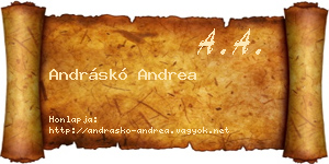 Andráskó Andrea névjegykártya