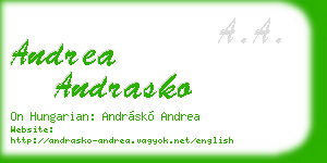 andrea andrasko business card