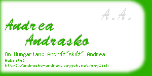 andrea andrasko business card